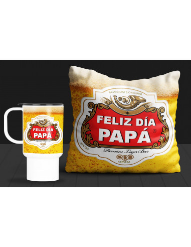 Almohadón jarro Bebidas Día del Padre Almohadón jarro Bebidas Día del Padre