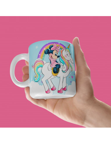Minnie Unicornio taza almohadón