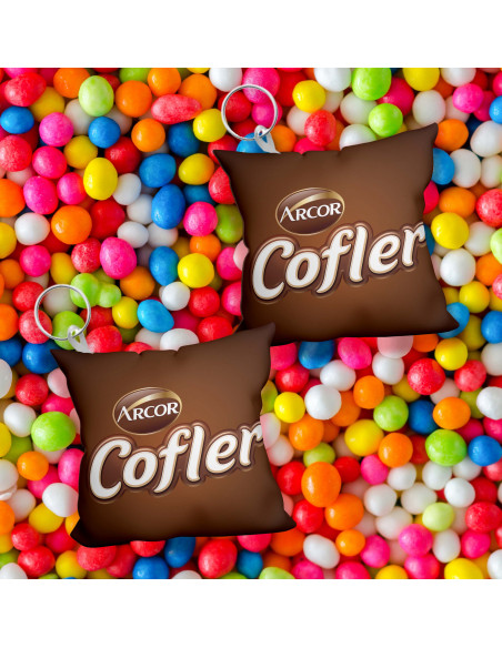 Llavero almohadita golosinas