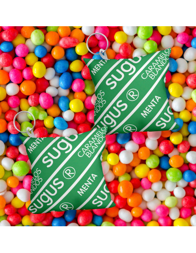 Llavero almohadita golosinas