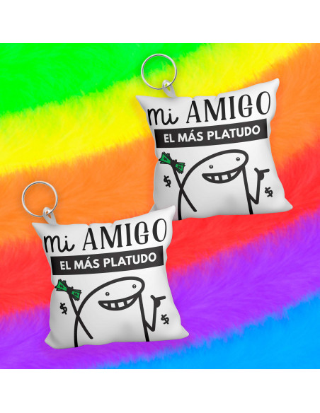 Llavero almohadita día del amigo flork