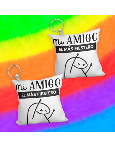 Llavero almohadita día del amigo flork