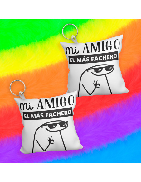 Llavero almohadita día del amigo flork