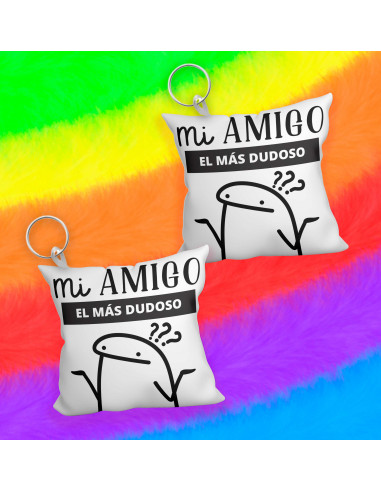 Llavero almohadita día del amigo flork