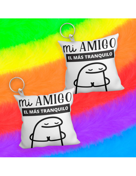 Llavero almohadita día del amigo flork