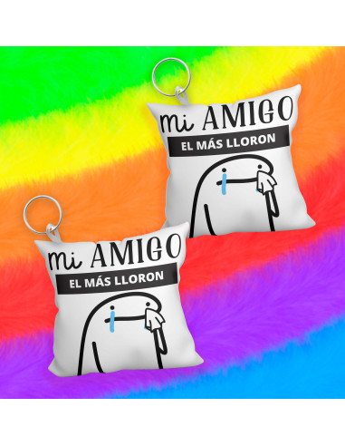Llavero almohadita día del amigo flork