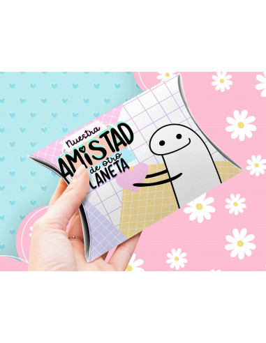 Caja almohada día del amigo flork