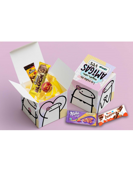 Caja Cubo Sublimación Día del Amigo