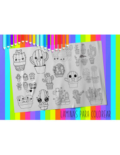 LAMINAS PARA COLOREAR PACK 4