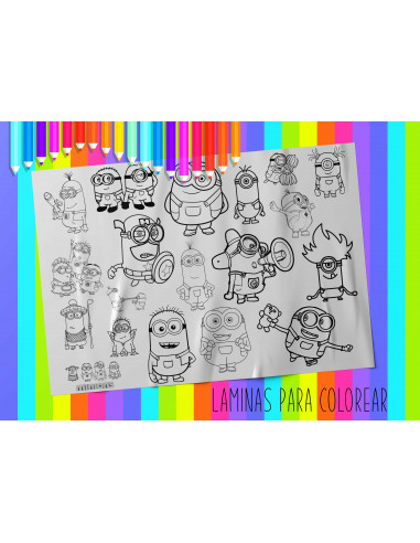 LAMINAS PARA COLOREAR PACK 4