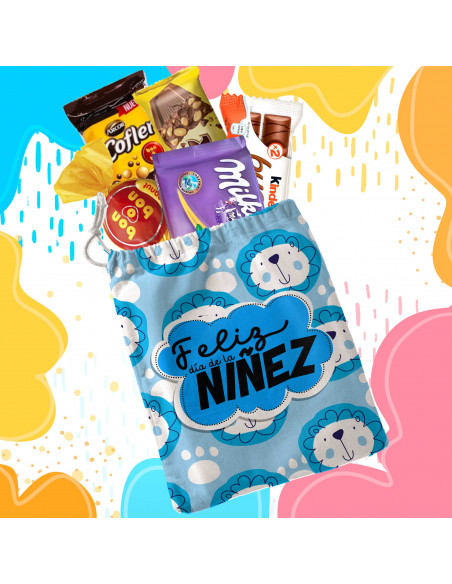 Bolsitas estampadas feliz día de la niñez
