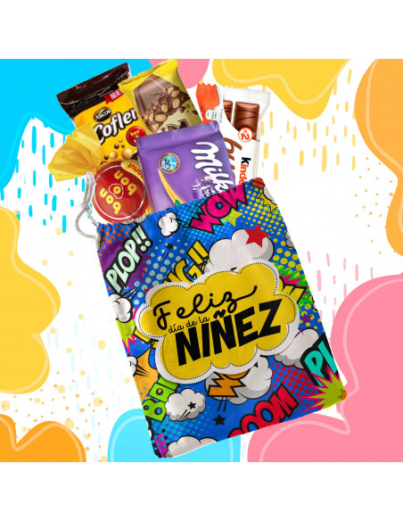 Bolsitas estampadas feliz día de la niñez