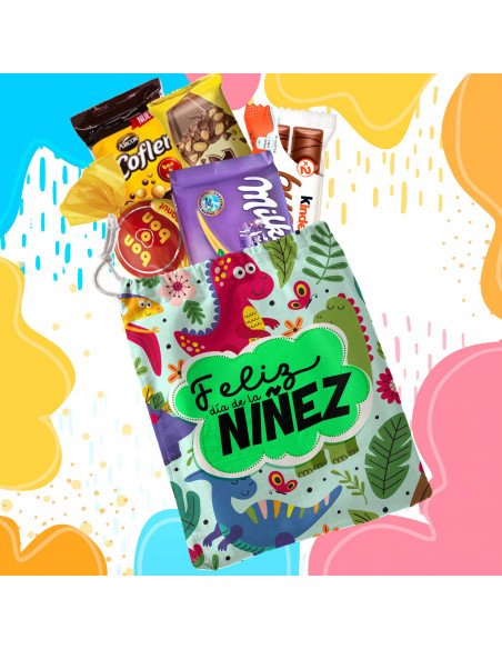 Bolsitas estampadas feliz día de la niñez