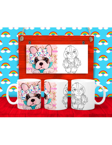 25 DISEÑOS DE TAZAS PARA COLOREAR