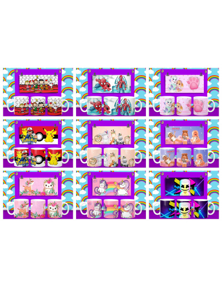 50 PLANTILLAS PARA TAZAS INFANTILES