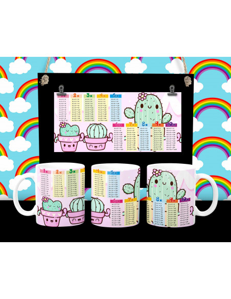 Taza infantiles tabla pack 1