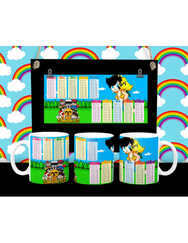 Taza infantiles tabla pack 1