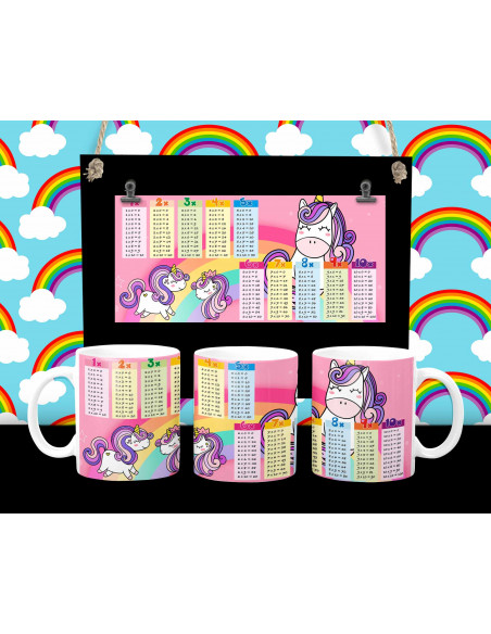 Taza infantiles tabla pack 1