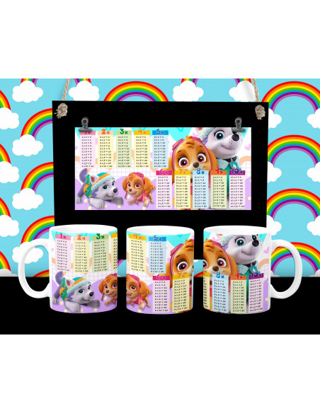 Taza infantiles tabla pack 1