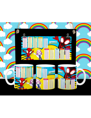 Taza infantiles tabla pack 1