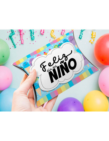 Caja almohada feliz día del niño Caja almohada feliz día del niño