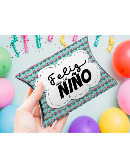 Caja almohada feliz día del niño