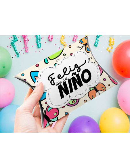 Caja almohada feliz día del niño