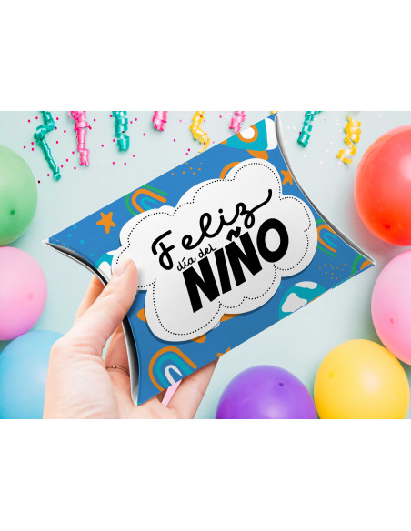 Caja almohada feliz día del niño