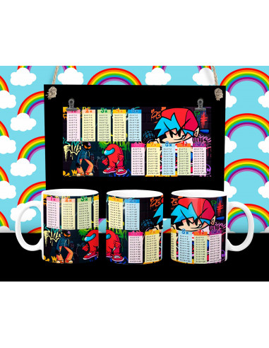 Taza infantiles tabla pack 2