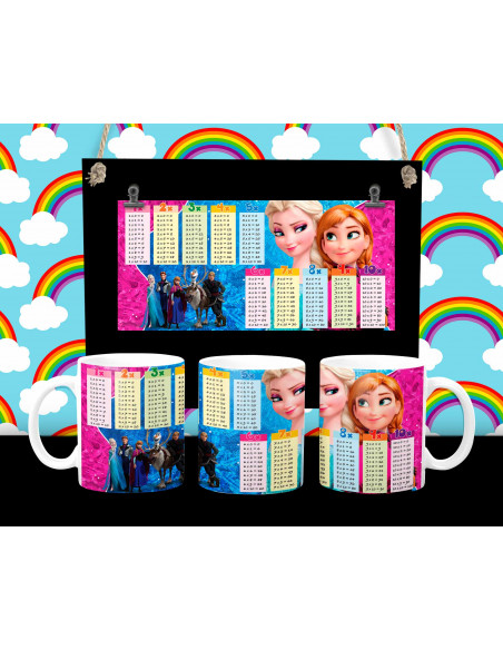 Taza infantiles tabla pack 2