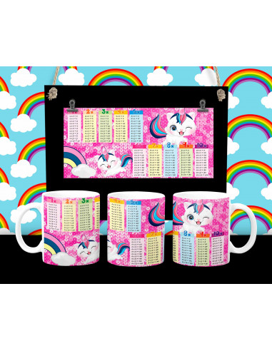 Taza infantiles tabla pack 2
