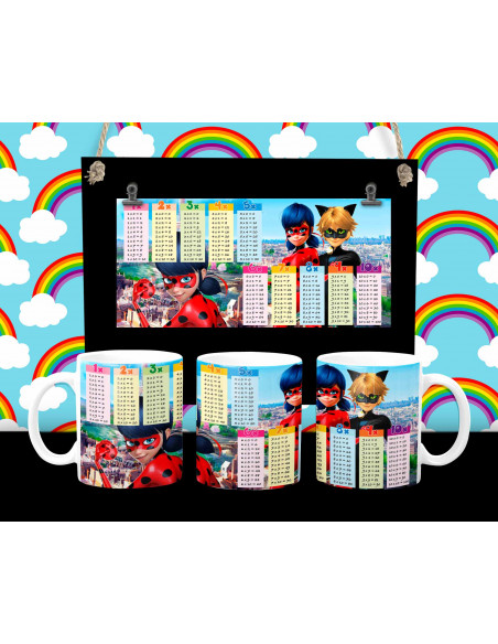 Taza infantiles tabla pack 2