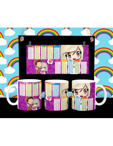 Taza infantiles tabla pack 2