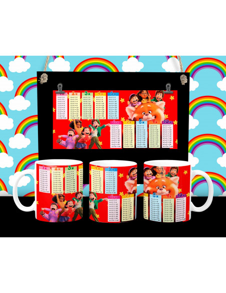 Taza infantiles tabla pack 2