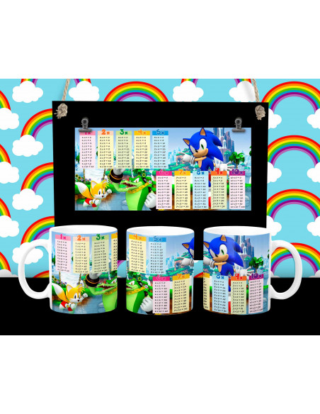 Taza infantiles tabla pack 2