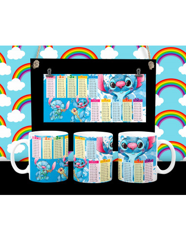 Taza infantiles tabla pack 2