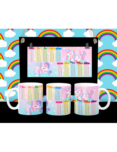 Taza infantiles tabla pack 2