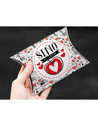 Caja almohada día del maestro