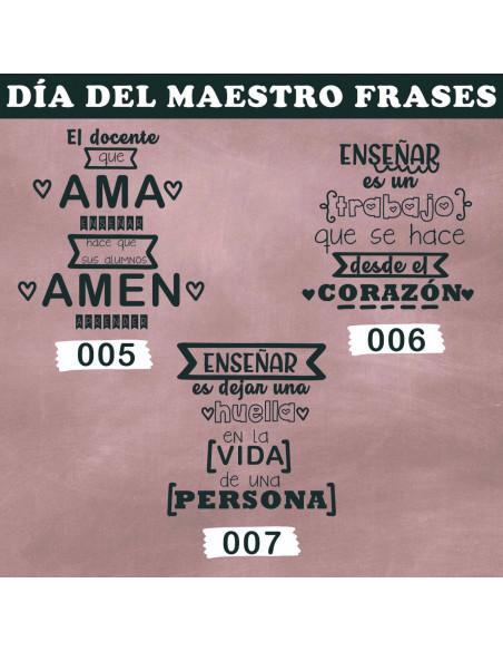 Frases día del maestro png