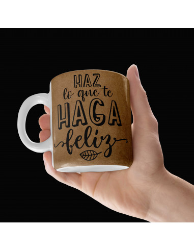 Tazas frases positivas estilo papel...