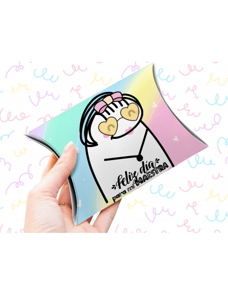 Caja almohada día del maestro flork