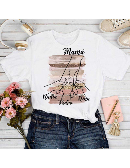 Remeras manos día de la madre