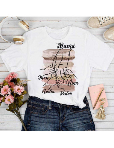 Remeras manos día de la madre