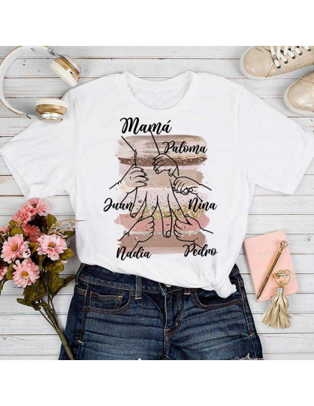 Remeras manos día de la madre