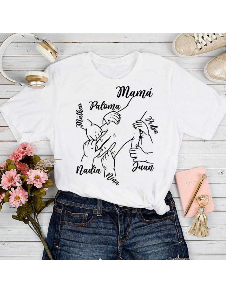 Remeras manos día de la madre