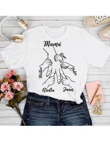 Remeras manos día de la madre