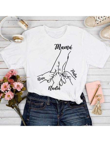 Remeras manos día de la madre