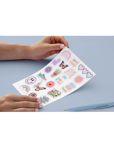 Stickers pasteles tie dye