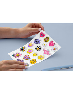 Stickers corazones flores 2