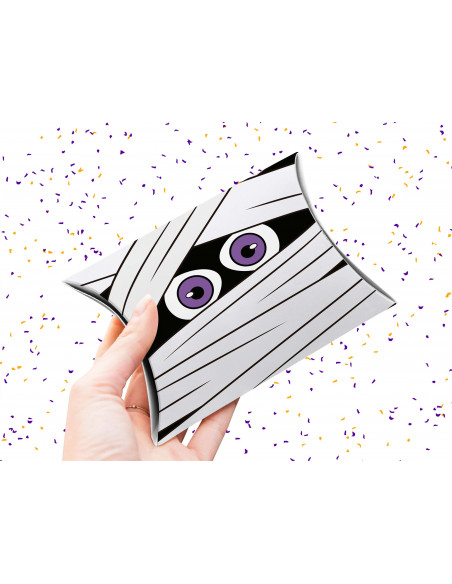 Caja almohada Halloween caritas